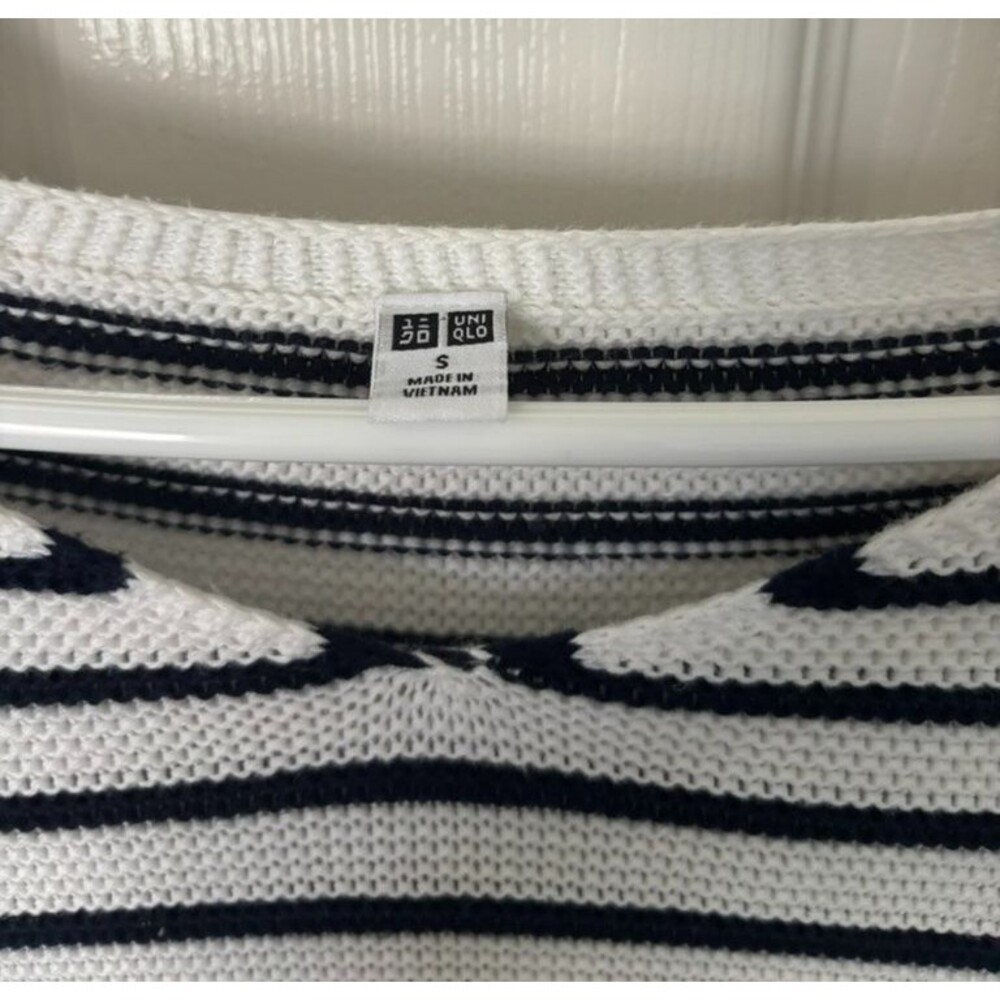 Uniqlo Striped  black white Sweater women Small oversized loose casual - Picture 3 of 6